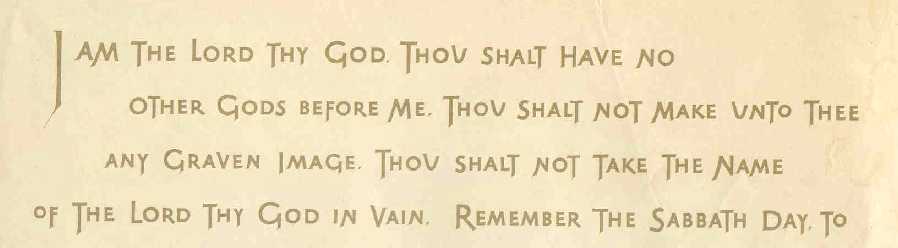 THE TEN COMMANDMENTS